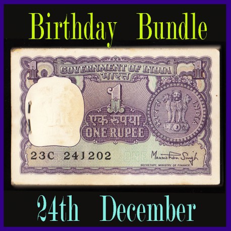 A-36, Bundle 1976 Manmohan Singh, 1 Rupee 99 Notes