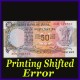 F-13, 50 Rs UNC Error Note, Printing Shifted to Top
