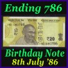 Birthday & Holy Numbered 20 Rupees Note